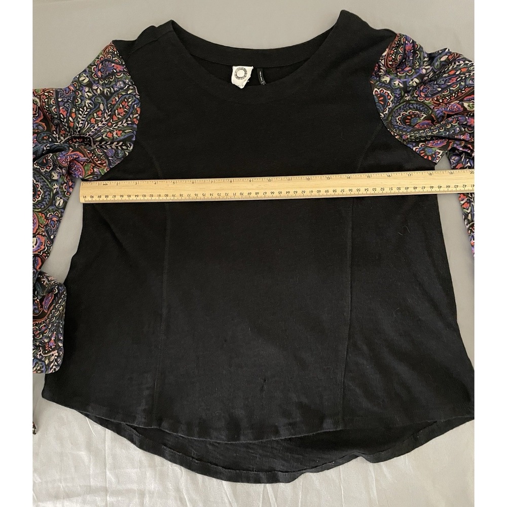 Akemi Kin Anthropologie Top Womens Small Pullover Puff Sleeves With Ties - Picture 7 of 11